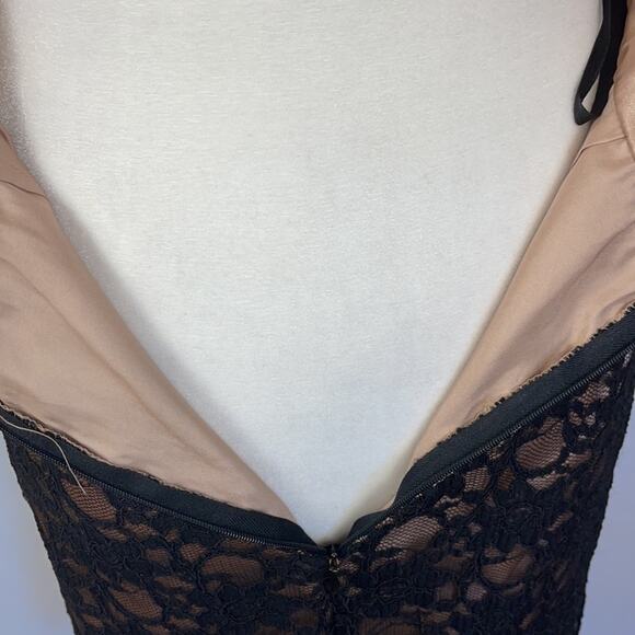 Eliza J Black Lace Halter Style Cocktail Dress Size 10 - Picture 8 of 11